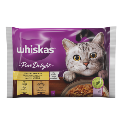 Barība kaķiem Whiskas Mājputnu gaļas izlase 4-paka 4x85g