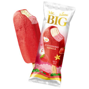 Saldējums Mr.big zemeņu un vaniļas garšu150ml/84g