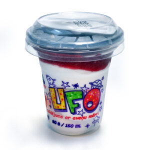 Saldējums Ufo ar aveņu mērci 150ml/80g