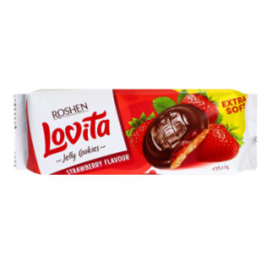 Cepumi Lovita ar zemeņu želeju Roshen 135g