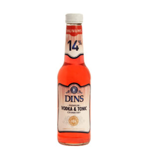 Alk.kokt. Dins vodka &tonic dzērvene 14% 0.25l