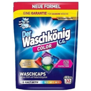 Veļas mazgāšanas kapsulas Color Der Waschkonig 32 gb