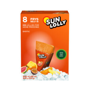 Saldējums sulas Sun Lolly Exotic 8 x 60ml/65g 480ml/520g