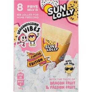 Saldējums sulas Dragonfr.un Passionfr. 8x60ml/65g 480ml/520g