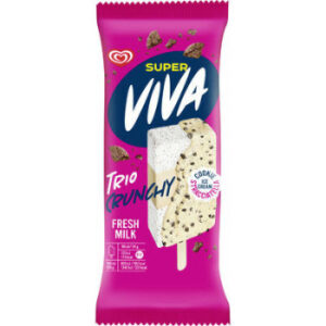 Saldējums Super viva Trio Crunchy 90ml/54g