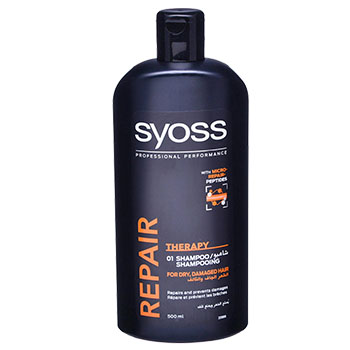 8BCC95CE1861F163CF5FFE48186339E6B7B307C6D18A732B722E3BADD4A4BB4C Šampūns matiem SYOSS Repair Therapy 500ml