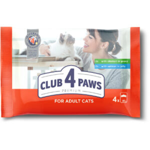 Barība konservēta  kaķiem mix  Club 4 Paws 4 x 85g