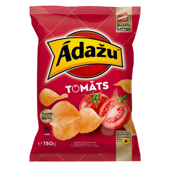 44314C92E07EFF77A64D5A35ED3D5A39C5E679E37AE74F5824D3A09CFACE6411 Čipsi Ādažu tomātu 130g