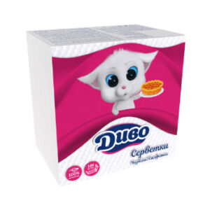 Salvetes Divo 25x25cm 1 kārta 100gb baltas