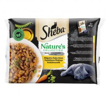 B4498C57FCEC10A7C050C00F6326BC7962712501416EA6D8B1145C6D27BC86F0 Barība kaķiem Sheba Nature's Collection mājp.gaļas izl.4x85g