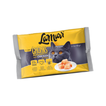 E0F138F0FD66E1E9464B010581BB4588BB55B233EFFB3E82C1638A273C890DF9 Barība kaķiem La Murr ar vistu mērcē 4X100g