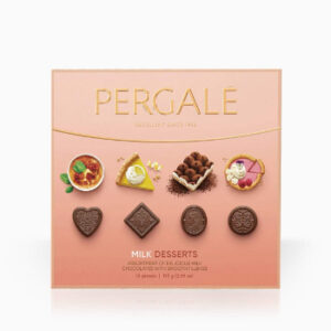Konfekšu kārba ar piena šokolādi Desserts Pergale 113g