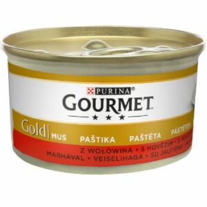 Barība kaķiem Gourmet Gold pastete liellopu 85g