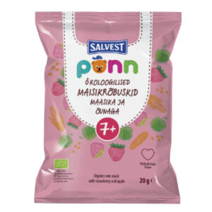 Čipsi kukurūzas bērniem Ponn Organic ar zemenēm