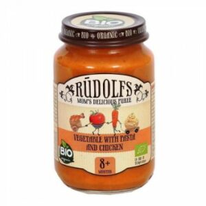 Biezenis Rūdolfs dārzeņu ar makaroniem un vistas gaļu 190g