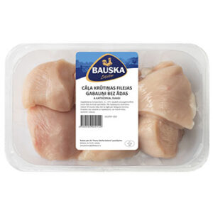 Cāļu krūtiņas filejas gab. bez ādas Bauska 400g