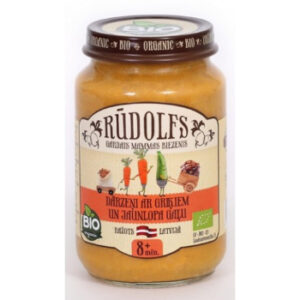 Biezenis Rūdolfs dārzeņu ar griķiem un jaunlopu gaļu 190g