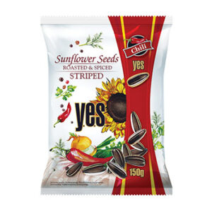 Sēklas saulespuķu Yes strīpainas ar čili 150g