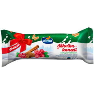 Biezpiena krēms dzērveņu- kanēļa Alma 300g