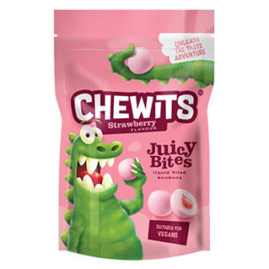 Konfektes košļ. ar zemeņu garšu Chewits Juicy Bites 115g