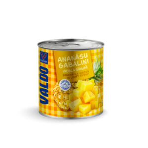 Ananāsu gabaliņi vieglā sīrupā Valdo 850ml/840g/430g