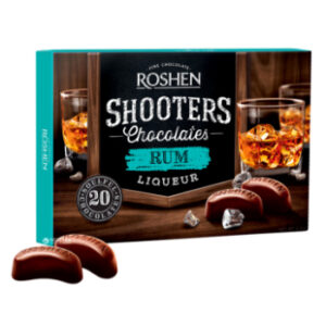 Konfekšu kārba šokolādes Shooters ar rumu Roshen 150g
