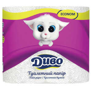 Tualetes papīrs Divo 2slāņi 4ruļļi balts econom