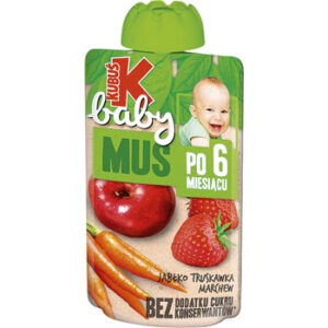 Biezenis Kubuš Baby  ābolu zemeņu burkānu no 6 mēn.100g