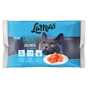 Barība kaķiem La Murr ar lasi 4x100g