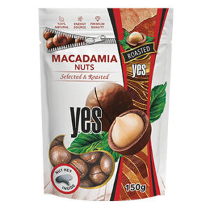 Makadāmijas rieksti čaulā grauzdēti Yes 150g