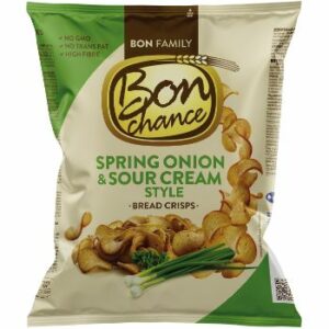 Maizes čipsi Bon Chance ar krējuma garšu un lok. 120g