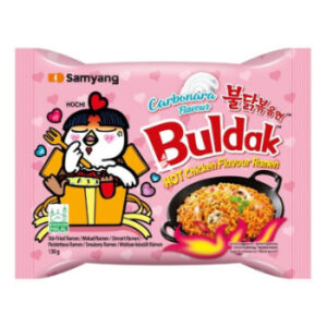 Nūdeles Buldak Hot Chicken ar krēmīgu carbonara garšu 130g