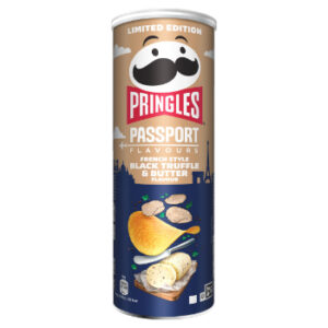 Čipsi Pringles melnā trifeļu un sviesta garša 165g