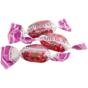 Konfektes ar bārbeļu garšu Pergale sver.