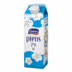 Piens Baltais Tukums 2% 1l