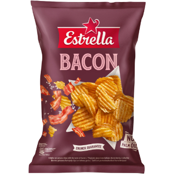 3F20E9C067A70DDC185395413B48009FA8D889C6D26DA758AD7D6113764018E2 Čipsi Estrella ar bekona garšu 130g
