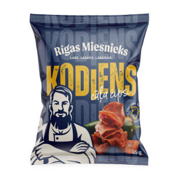 7EE49AE85A1E4528FD6D6E92E0E8CE9AF82F26D81DD5B3E623AAEEB75CAC31AD Gaļas uzkoda Kodiens cāļa gaļas čipsi 45g