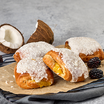 CB548CB32D79F618DA9B721AF096D98EAFDAB806018C1F86568AE9DAB23E841C Maizīte ar kokosa pildījumu un glazūru Citro