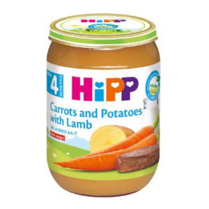 Biezenis Hipp jēra gaļa ar burkāniem in kartupeļiem Bio 190g