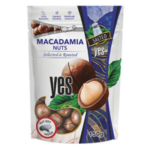 Makadāmijas rieksti čaulā grauzdēti sālīti Yes 150g