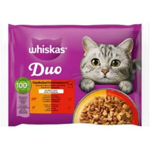 Barība kaķiem Whiskas Pouch Tasty Duo Classic 4x85g