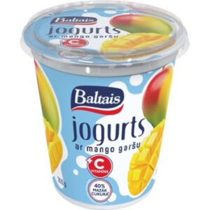 Jogurts Baltais ar mango garšu un C vitamīnu 300g