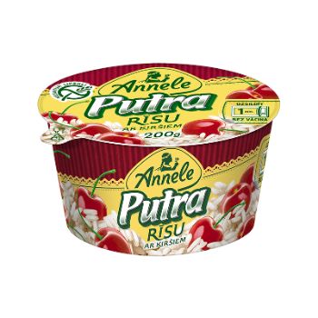 B573888A291A4293EEE90CE3411494236BEE39B576C56445DA34E820405F9921 Rīsu putra ar ķiršiem Annele 6% 200g
