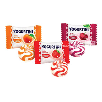 EFF429FD2608BDE8B65235B2921C7D32004D9A1964621723B2E79C8950925D7B Konfektes karamele piena ar jogurta garšu Yogurtini Roshen