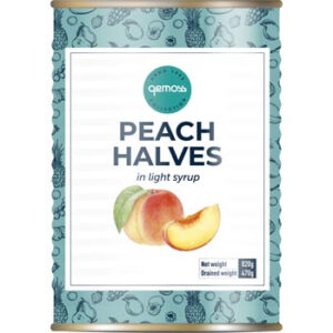 Persiku pusītes sīrupā Gemoss Collection 820ml/470g