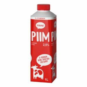 Piens Tere 2.5% ar D vitamīnu 1l Tetra paka