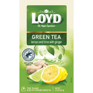 Tēja Loyd zaļā Sense ar citrona un laima garšu 34g