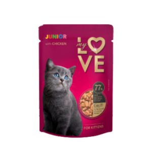 Barība kaķēniem My Love ar vistas gaļu 85g