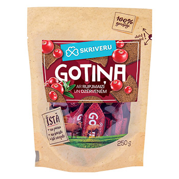 AA98FBD8602C09F97BE2E7FE7356F2E83DC39378458DDFFABAF821603DFCB9AC Konfektes Skrīveru Gotiņa ar rupjmaizi un dzērvenēm 250g
