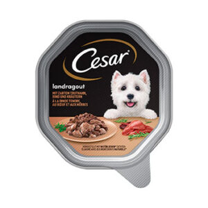 Barība suņiem Cesar tray ar maigu tītaru